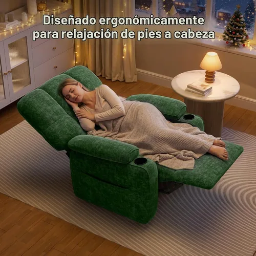 Vista 7 de Amada - Silla reclinable eléctrica sincronizada para adultos Verde