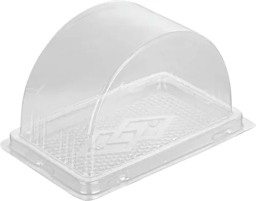 Vista 22 de Restaurantware Thermo Tek - Contenedores de postre de 5.3 x 2.6 x 1.8 pulgadas, 100 compartimentos duales transparentes para llevar, con tapa