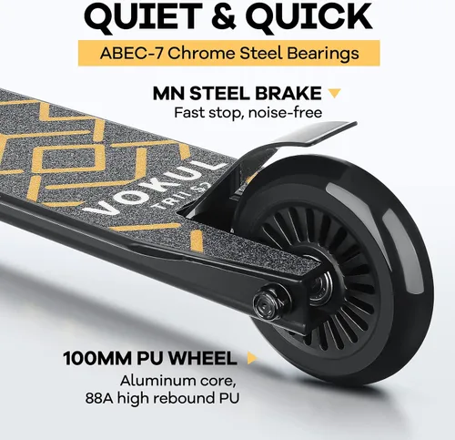 Vista 3 de Vokul S2 Patinete Pro para niños de 6 a 12 años Patinete de acrobacias colorido para principiantes adolescentes Patinete de trucos para BMX
