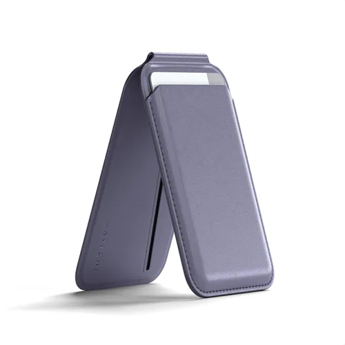 Vista 14 de Satechi Cartera magnética Magsafe, soporte para tarjetas de doble solapa, 4 ranuras con paso frontal NFC, accesorio ajustable para teléfono