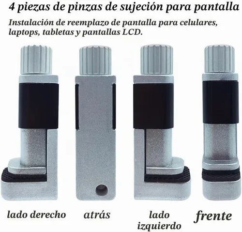 Vista 4 de Abrazadera de reparación de teléfono, 4 piezas para reparación de pantalla, sujeción ajustable, soporte de clip para iPhone, herramienta
