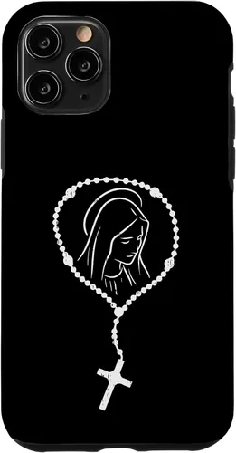Vista 73 de iPhone 16 Rosario Virgen María Dios Jesús Fe Religioso Católico Estuche de Regalo