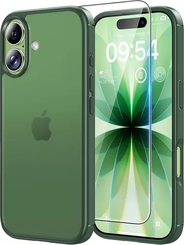 Vista 97 de TAURI Funda para iPhone 17, antiamarilleamiento con protector de pantalla, protección de grado militar, a prueba de golpes, delgada para iPhone 17