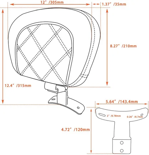 Vista 6 de FOVPLUE Kit de almohadillas ajustables para respaldo del conductor para Costuras azules