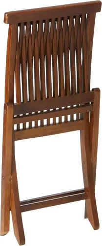 Vista 3 de ALATEAK Juego de sillas plegables de madera para interiores y exteriores (2 sillas)