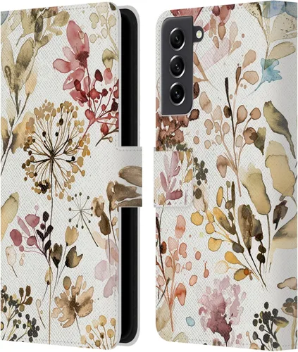 Vista 173 de Head Case Designs Officially Licensed Ninola Beige Wild Grasses Leather Wallet Case Compatible with Samsung Galaxy A07 4G
