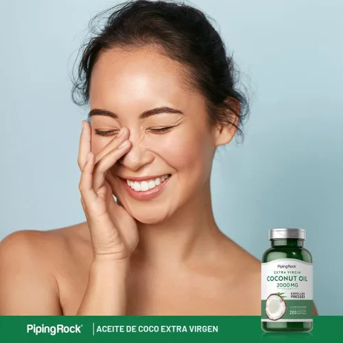 Vista 6 de Piping Rock Aceite de coco para piel y cabello Cápsulas de cápsulas