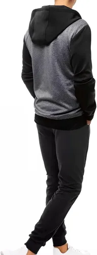 Vista 3 de Conjuntos deportivos de otoño e invierno para hombre, conjunto de sudadera con capucha y pantalones de ocio, ropa suave de invierno