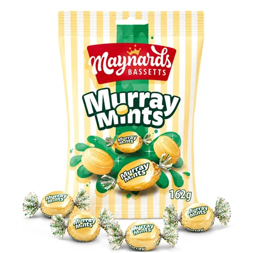 Vista 4 de Maynards Bassetts Murray - Bolsa de mentas, 6.81 oz (paquete de 12) Mint Flavoured Hard Candy with Chewy Centre Individually Wrapped Mint Sweets