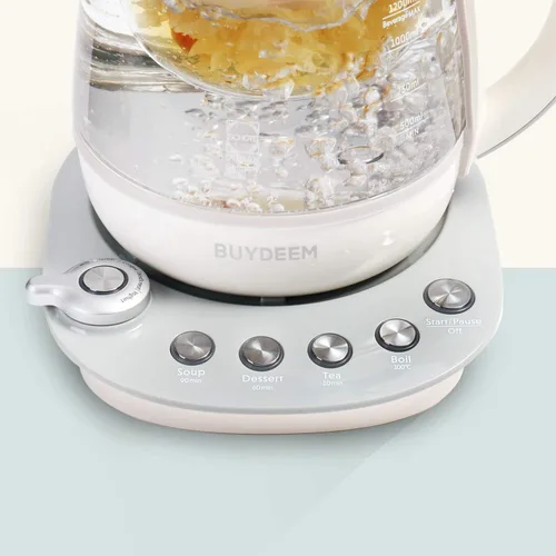 Vista 6 de Tetera y hervidor Buydeem K2683 Health-Care, 9 en 1, programable, 1.5 L, Azul Abeto