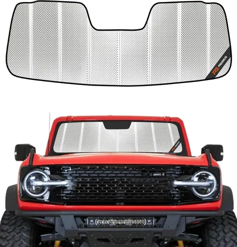 Vista 7 de Parasol para parabrisas Pigenius para Ford Bronco Sport 2021-2025 - Protector de ventana delantera - Metálico