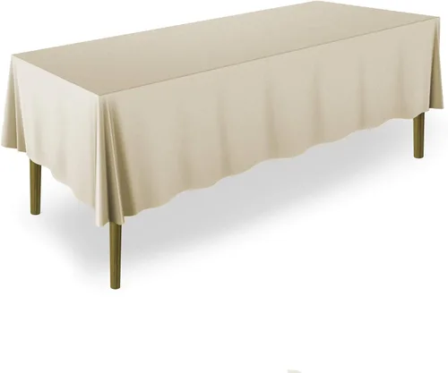 Vista 24 de Lann's Linens - Mantel rectangular de tela de poliéster de primera calidad para bodas, banquetes y restaurantes Rojo