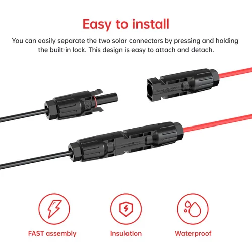 Vista 2 de ELFCULB Cable de carga solar a XT60i de 10AWG Cable de extensión de panel solar para estación de energía portátil River 600 Paquete de batería