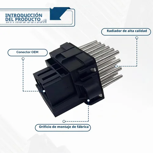 Vista 2 de Módulo de control de resistencia del motor del ventilador de calentador de aire acondicionado compatible con Chevy Chrysler Buick Cadillac GMC Dodge