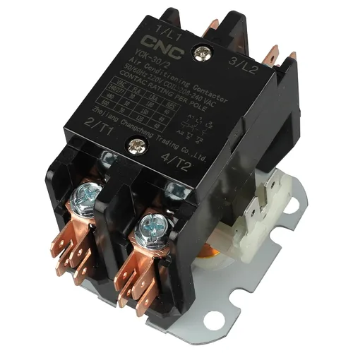 Vista 7 de CNC 1 Poles FLA 25 Amp Coil 24V AC Air Conditioner Condenser Compressor Contactor AC Definite Purpose Contactor