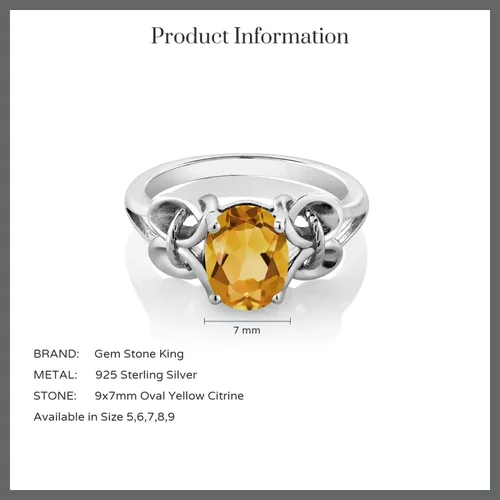 Vista 68 de Gem Stone King Anillo de compromiso ovalado con piedra natal para mujer, plata de ley 925, ovalado de 0.354 x 0.276 in, anillo de compromiso