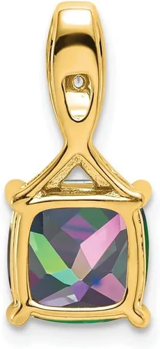 Vista 3 de Diamond2Deal Colgante de oro de 14 quilates con piedras preciosas y diamantes
