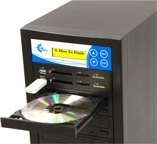 Vista 4 de EZ DUPE 1 a 1 Media Mirror Plus Duplicador - Flash (SD/CF/MS/MMC/USB) y disco (Blu-Ray/DVD/CD) a 1 medio/1 copia de disco copiadora multimedia