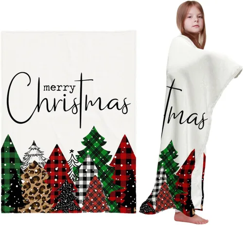 Vista 14 de Mantas de Tiro de Muñeco de Nieve de Navidad, Manta de Vellón Suave de Vacaciones de Invierno Decorativa para Hogar Sofá Sillón Silla Sala de Estar