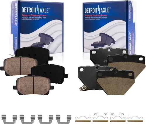 Vista 56 de Detroit Axle - Kit de freno delantero para Dodge Ram 1500 Durango Dakota Chrysler Aspen Dakota Driver Side Disco Freno Pinza de freno de cerámica