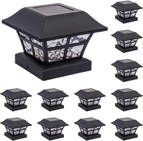 Vista 13 de GreenLighting Luces solares clásicas para tapa de poste – Se adapta a 5 x 5 PVC/vinilo al aire libre alimentado por energía solar para exteriores
