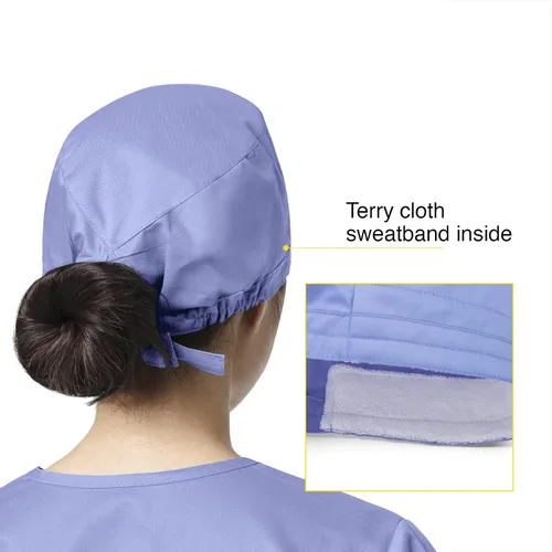 Vista 3 de WonderWink Gorra médica con lazo en la espalda