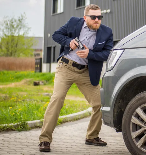 Vista 4 de Helikon-Tex CTP Covert - Pantalones tácticos para hombre - Ripstop, ligeros para exteriores, senderismo, aplicación de la ley, pantalones de trabajo