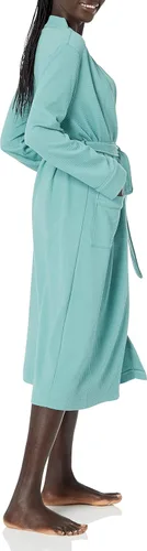 Vista 4 de Tienda Essentials Bata ligera de punto gofre de longitud completa para mujer (disponible en tallas extragrandes)