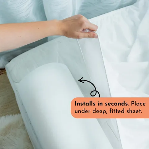 Vista 8 de Little Sleepy Head Protector de cama para niños pequeños, riel de cama para niños pequeños, riel de cama para niños pequeños con cubierta suave