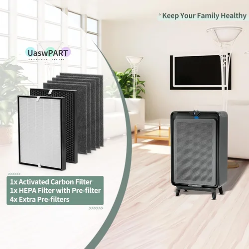 Vista 6 de Filtro Air220 Air320 compatible con filtros Bissell Air 220 de repuesto para Air220 2609A y Air320 2768A, comparado con la parte # 2677 2678 2804, 1