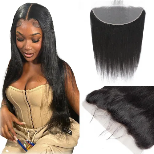 Vista 29 de CHEEON Frontal de encaje HD de 13 x 4 de 12 pulgadas, cabello humano brasileño ondulado con cierre frontal de encaje, 100% cabello humano virgen sin