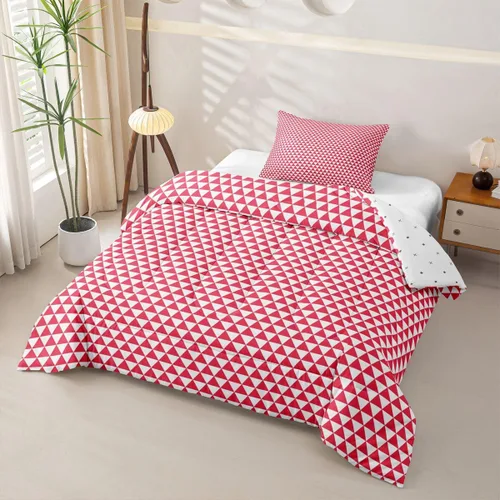 Vista 8 de Manfei Geometric Triangle Twin Size Bedding Set with 1 Pillowcase - Triangles Bedding Set for Kids Boys Girls Bedroom,Modern Simple 2 Pieces All