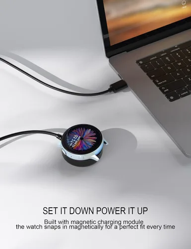 Vista 7 de Cargador USB C para Samsung Galaxy Watch 7/Ultra/FE/6/6 Classic/5 Pro/5/4/4 Classic/3/Active 2/Active 3.3 pies Tipo C Cable de carga magnético