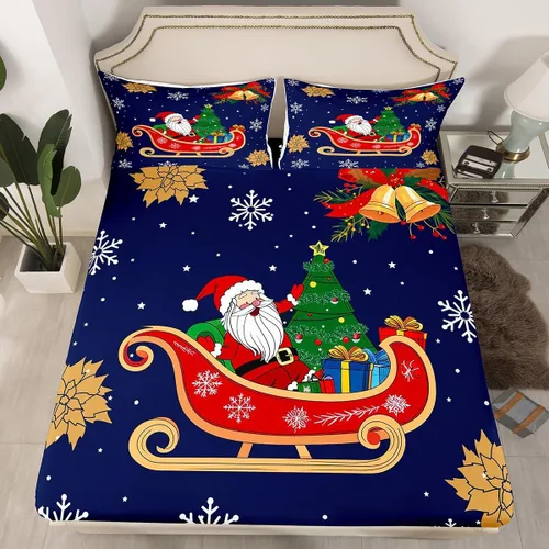 Vista 35 de Erosebridal Divertida sábana bajera ajustable de Halloween para niños, lindo juego de ropa de cama de calabaza fantasma, decoración de Halloween