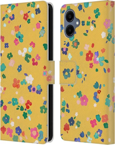 Vista 228 de Head Case Designs Officially Licensed Ninola Ditsy Flowers Yellow Nature Bold Leather Wallet Case Compatible with Samsung Galaxy A07 4G