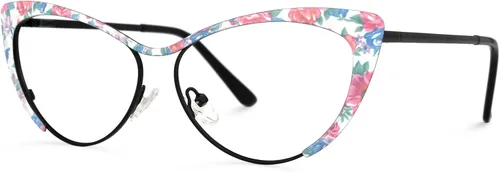 Vista 2 de Zeelool Ellen VFM0176 - Lentes de bloqueo de luz azul de gran tamaño con ojo de gato