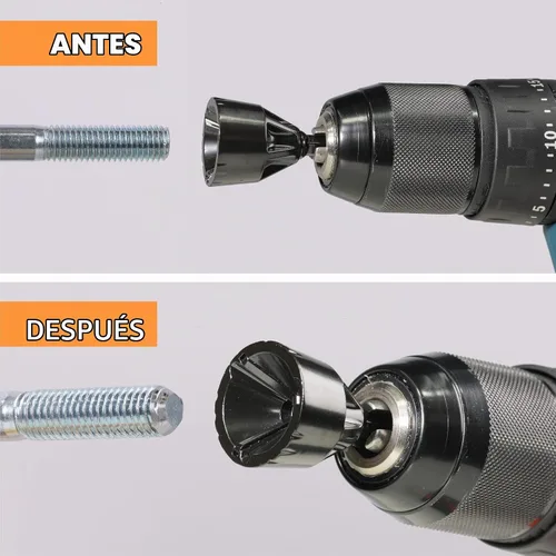 Vista 4 de Punta de taladro para achaflanado de carburo de tungsteno 1/2" a 1-3/8" Uniburr, herramienta de reparación de rosca de perno para eliminar rebabas