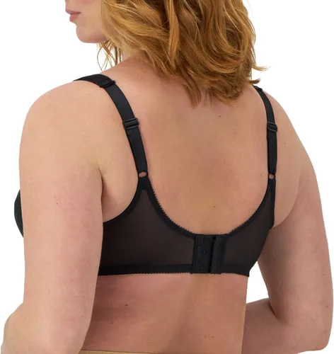 Vista 2 de Bali Brasier minimizador de raso para mujer, brasier con aros más delgado, cobertura completa