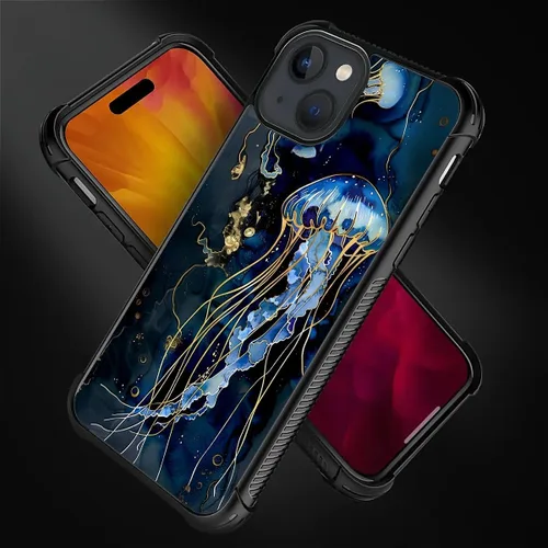 Vista 958 de Funda compatible con iPhone 15, diseño de elefantes africanos, diseño increíble a prueba de golpes, antiarañazos, carcasa trasera de policarbonato