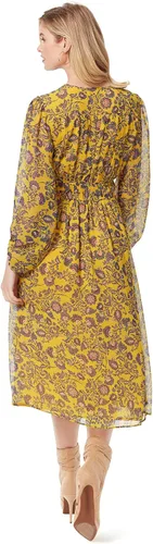 Vista 3 de Jessica Simpson Vestido midi con cuello en V Annalise para mujer
