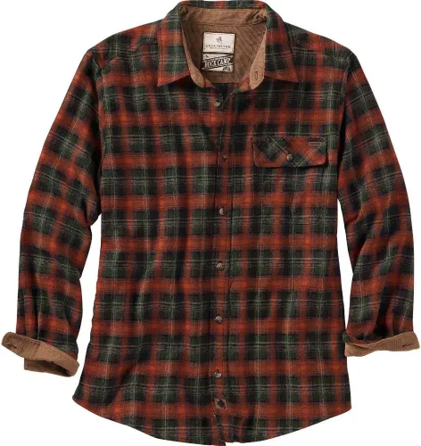 Vista 51 de Legendary Whitetails Camisa de franela de manga larga con botones para hombre, 100% algodón