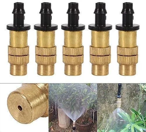 Vista 3 de Yosoo Boquilla de rociadores rociadores para riego riego sistemas de nebulización de latón ajustable rociador atomizador para césped de jardín, 5