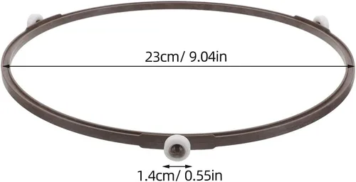 Vista 2 de Microwave Turntable Ring: 23cm Rollers Oven Tray Support Glass Plate Rotating Spinner Replacement Parts Accessories Even Heating