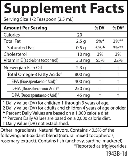 Vista 9 de Carlson El aceite de pescado The Very Finest para niños, 800 mg, 200 ml