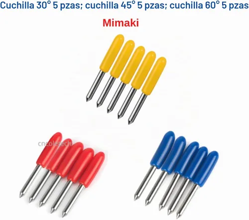 Vista 3 de 15 unids cuchillas de repuesto para mimaki cortador trazador vinilo 30 grados 45 grados 60 grados corte plotter cuchillas