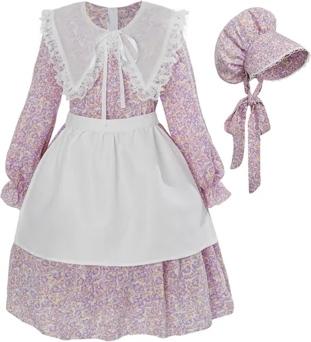 Vista 75 de Nuoqi - Vestidos de pionera para niñas, disfraz colonial