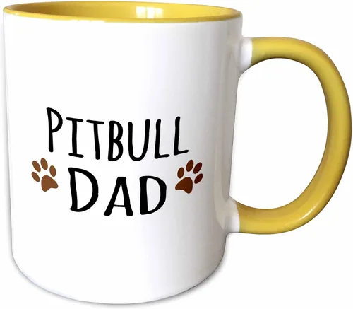 Vista 11 de 3dRose Pitbull Dog Dad - Taza de 11 onzas, color negro