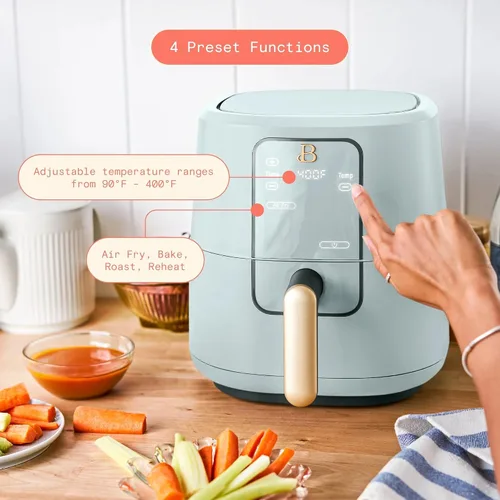 Vista 2 de Freidora de aire digital de 3 cuartos de galón, freidora de aire compacta para cocina pequeña con pantalla táctil, 4 funciones preestablecidas