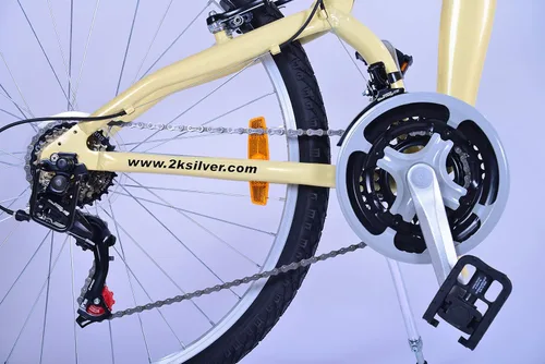 Vista 8 de Columba Bicicleta plegable de aleación de 26 pulgadas con 18 velocidades y doble suspensión