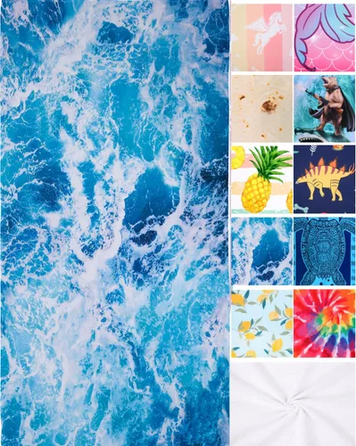 Vista 20 de LIVILAN Toalla de playa grande con diseño de gato gatito, microfibra suave, absorbente, de secado rápido, sin arena, ligera, multiuso para baño